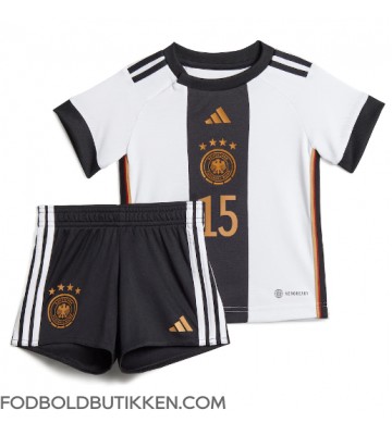 Tyskland Niklas Sule #15 Hjemmebanetrøje Børn VM 2022 Kortærmet (+ Korte bukser)